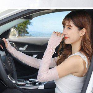 여성레이스 베이직 여성팔토시 운전 골프 올데이 자외