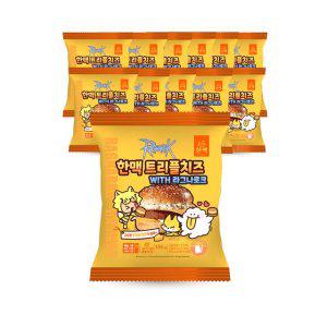 한맥 PC방 아침 간편조리 트리플치즈버거 햄버거 12봉