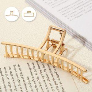 사각 메탈 헤어핀 일자형 캐주얼 중단발 스타일링