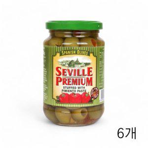 그린 Seville 올리브 360g X 6개 업소용 식재료 절임