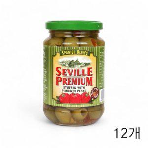 그린 Seville 올리브 360g X12개 업소용 식재료 절임
