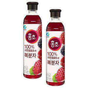 대상 청정원 홍초 복분자 900ml x 2개