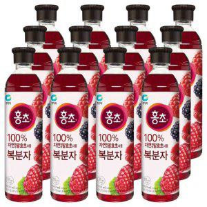 대상 청정원 홍초 복분자 900ml x 12개