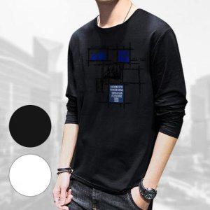 긴팔 데일리룩 면티 면 티 얇은 남성 트렌디