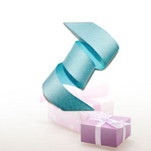 포장끈 마끈 띠지 노끈 리본 골직 롤 폭 40mm 진하늘