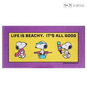 송월타올 스누피 라이프50 비치 타올 타월 1장
