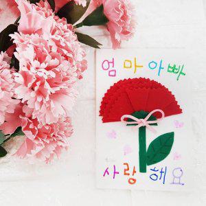 토단 펠트 카네이션 감사카드 만들기-5인 세트