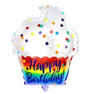 생일새틴컵케이크 기념일 주니어쉐잎은박풍선 장식 생