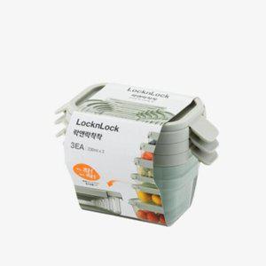 반찬통 냉장고정리 락앤락 착착 밀폐용기 230ml 그린2p