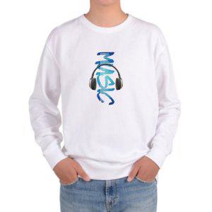 맨투맨 전사이즈 뮤직 음악 헤드폰 감성 디자인