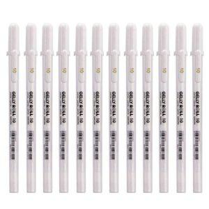 중성펜 겔리롤 화이트 젤펜 1.0mm 12개입 1다스