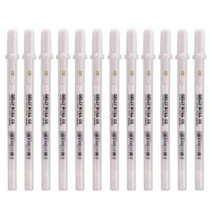 중성펜 겔리롤 화이트 젤펜 0.8mm 12개입 1다스
