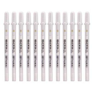 중성펜 겔리롤 화이트 젤펜 0.5mm 12개입 1다스