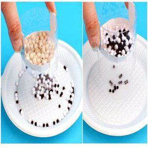 혼합물 SA 고무 나무 플라스틱구슬의 1인 분리하기