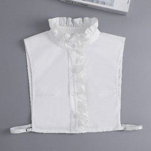 스판 곱창프릴 넥카 간절기 바바리아 트윌 화이