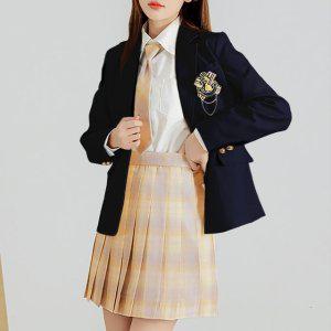 교복 여자 예쁜 스쿨룩 졸사컨셉 일본 자켓 마