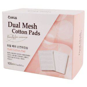 물결무늬 엠보싱과 순면 메쉬의 조합 화장솜 100P 3개