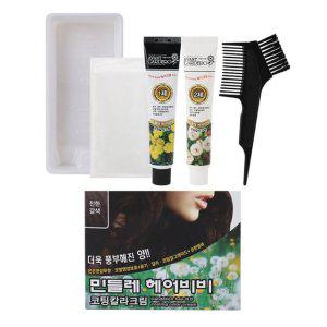 자연스러운 컬러 순한 염색 진한갈색 헤어염색약 150g
