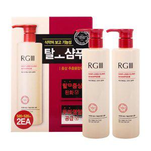 홍삼추출물의 힘으로 건강한 두피 헤어샴푸 520ml 2입