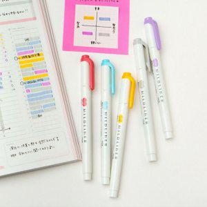 제브라 트윈 라이너 파스텔 10색 세트 1P 양면 마카