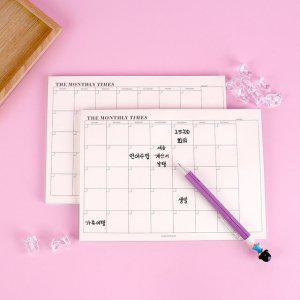 월간 플래너 스케줄러 먼슬리 60매 떡메플레너 먼슬