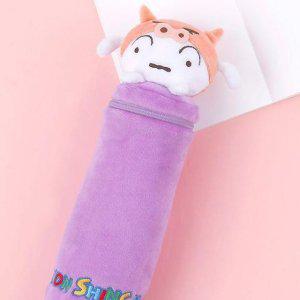 짱구는못말려 원형 흰둥이 봉제필통 1P 귀여운 학용품