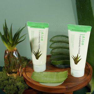 촉촉 알로에베라잎 싱그러운 느낌 클렌징폼 180ml 2개