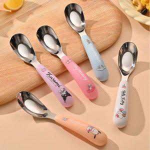 산리오 캐릭터즈 스텐 유치원 수저 3P 어린이집 스푼