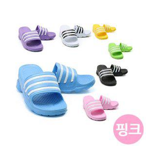 EVA 삼선 일체형 학생 실내 사무실 슬리퍼 (핑크)