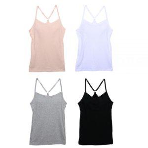 브라캡 브래지어 볼륨 입는 탑 일체형 뽕 나시