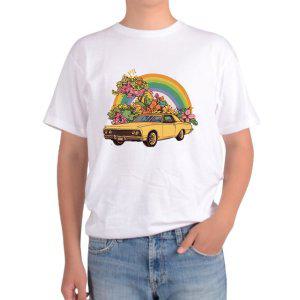 반팔티 전사이즈 클래식카 드라이브 무지개