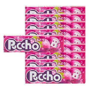일본 푸쵸 스틱캔디 그레이프 50g 10개 1세트 카라멜