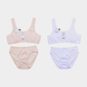 세트 AA 스포츠 여학생브라 컵 브라팬티 주니
