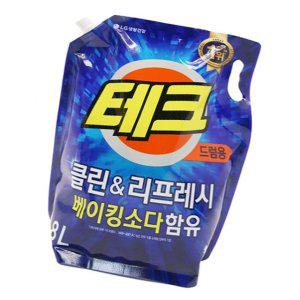 테크 액체세제 리필 드럼용 1.8L 1P 빨래 세탁 세제