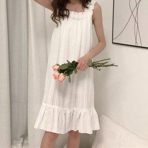 여성 나시 홈웨어 원피스 여름잠옷 청순 민소매