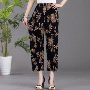 바지 여성바지 용 냉장고 허리밴딩 쿨 여성용