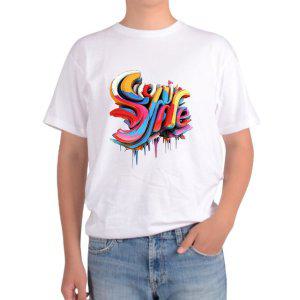 반팔티 전사이즈 3D입체 물감형상 미술작품