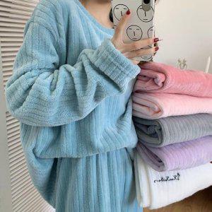 기모 실내복 수면잠옷 피치 우정잠옷 수면 겨울