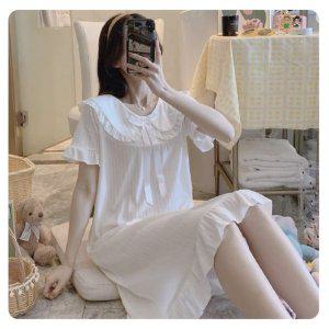 파자마 레이스잠옷 반팔 홈웨어 파티 마누아 수