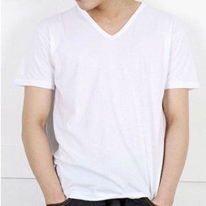 남성 이너 브이넥티셔츠 무지 브이넥 무지티셔츠
