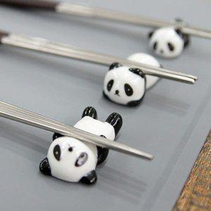 도자기 판다 젓가락 받침 3개 세트 1P 받침대 장식품