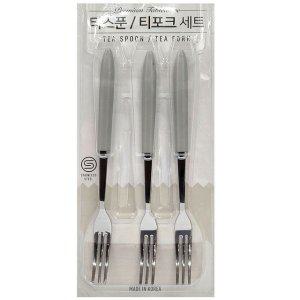 과일 케이크 디저트 핑거푸드 스테인리스 티포크 3P