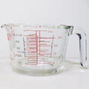 퓨어 계량컵 비커 베이킹 내열 유리 용량컵 250ml