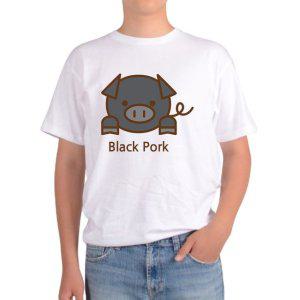 제주 BLACK 담은 라운드티 커플티 남자면티