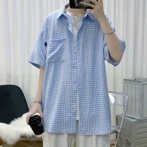 반팔 남성패션 청소년 코디 캐주얼 스트릿 린넨