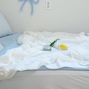 고밀도 60수 냉감 겹이불 SS 화이트 단품 여름 이불