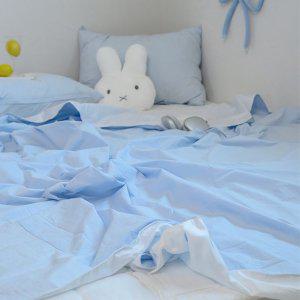 고밀도 60수 냉감 겹이불 SS 블루 단품 여름 이불