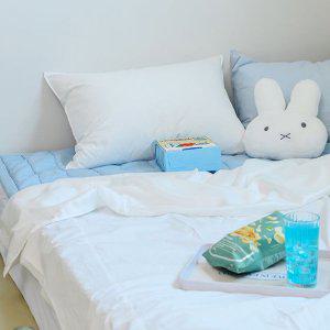 고밀도 60수 냉감 겹이불 Q 화이트 단품 여름 이불