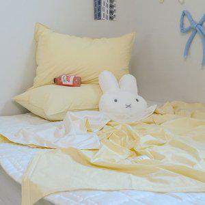 고밀도 60수 냉감 겹이불 베개세트 SS 옐로우 여름
