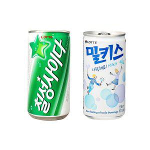칠성소캔 사이다 12캔+밀키스 18캔